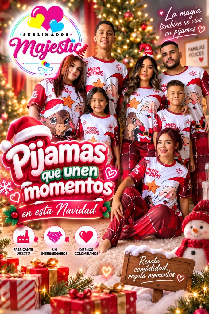 Sublimados Majestic - Pijamas que unen momentos en esta Navidad